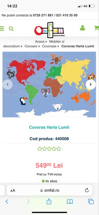 Covor copii afterschool gradinita harta lumii