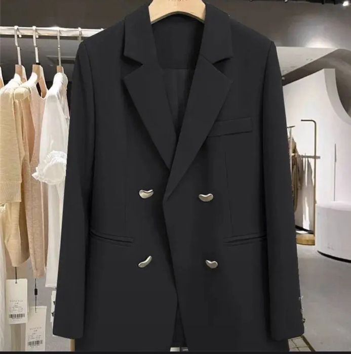 Классический, элегантный однотонный пиджак, корейский стиль, весна - о