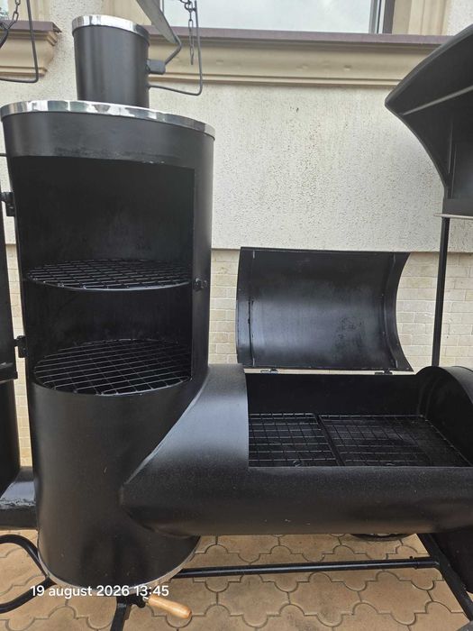 Afumătoare profesională artizanală – cald/rece, grill și plită