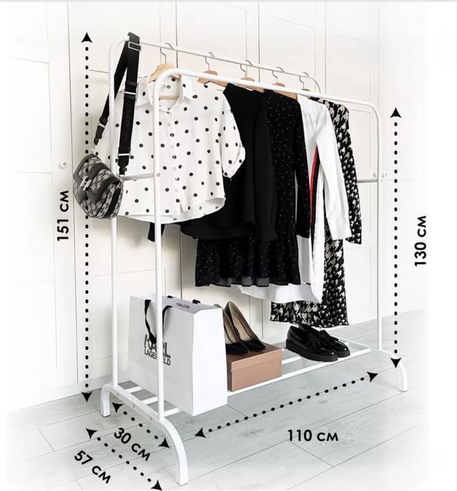 вешалка напольная белая.