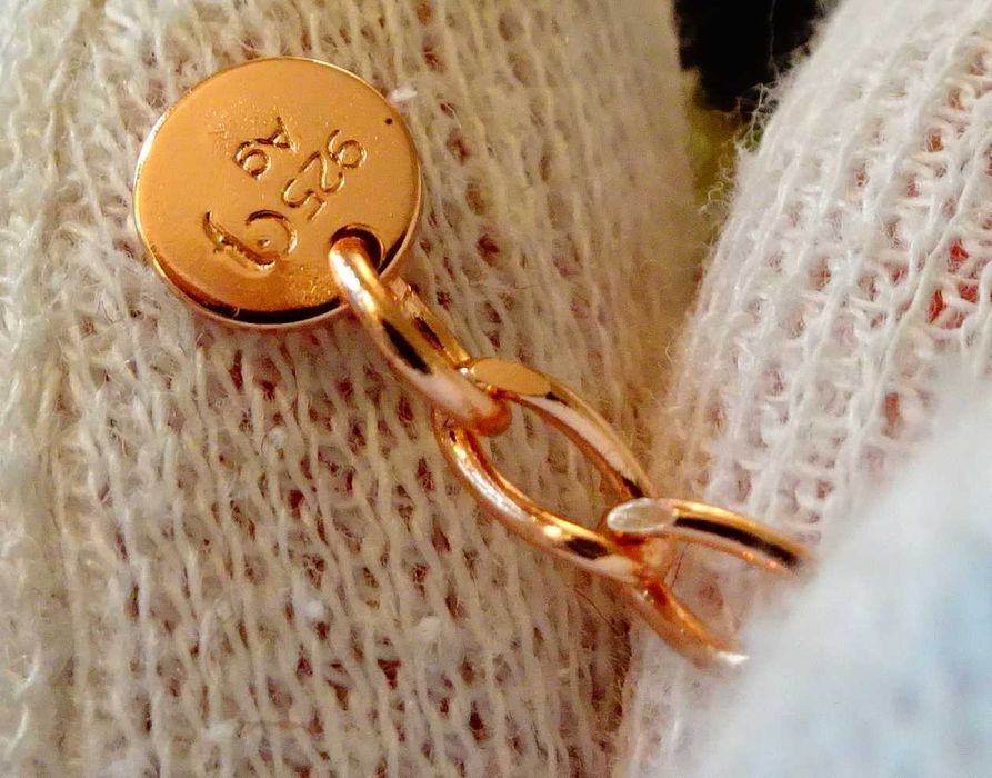 Марково сребърно колие 925,гривна,розово злато.