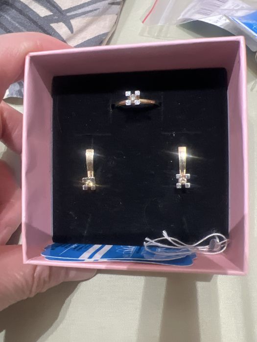 Комплект золото с бриллиантами