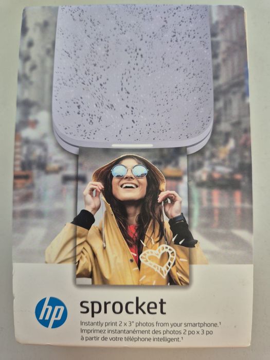 Imprimanta Foto Instant Portabila, HP Sprocket, 5x8cm, Luna Pearl, Noua, Sigilata