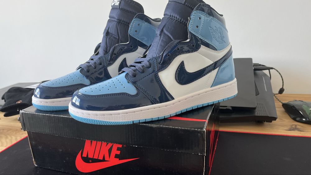 NIKE air jordan 1 og patent blue