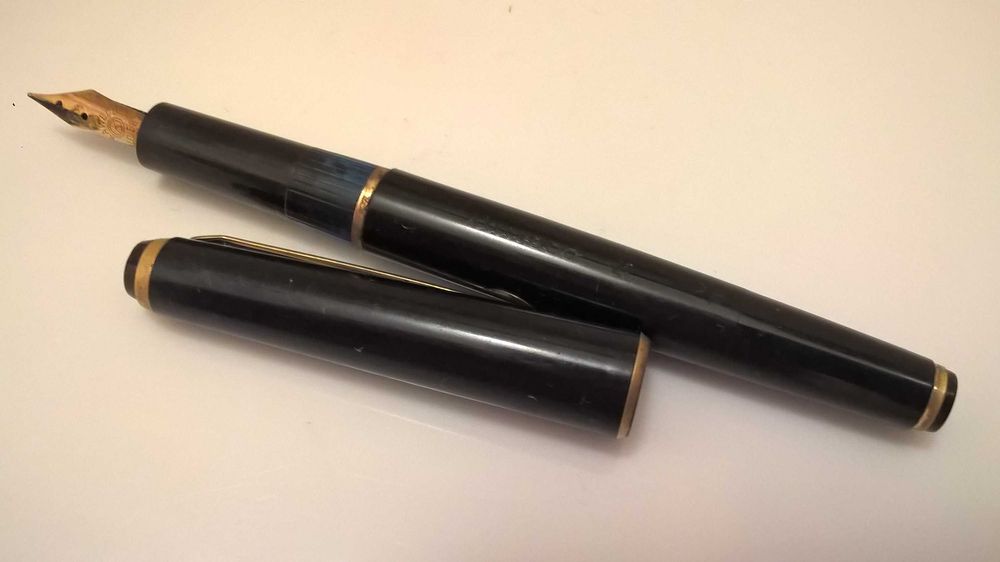 Kaweco 21 F stilou cu piston colectie 1935 celuloid functional penita originala 14c gold 585 model rar