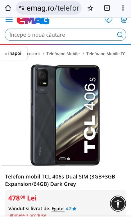 Telefon TCL 406 s  Nou