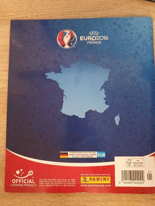 Album Panini Euro 2016, complet, editia germana cu stickere de la Coca Cola.