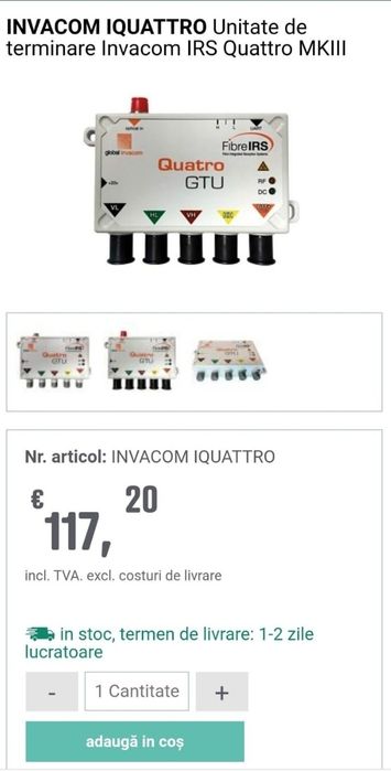 INVACOM IQUATTRO Unitate de terminare Invacom IRS Quattro MKIII