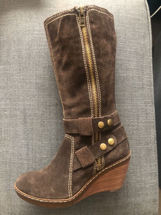 Cizme piele intoarsa Clarks