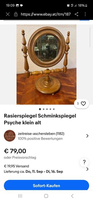 Oglindă- final de secol XIX-prima jumătate a sec.XX