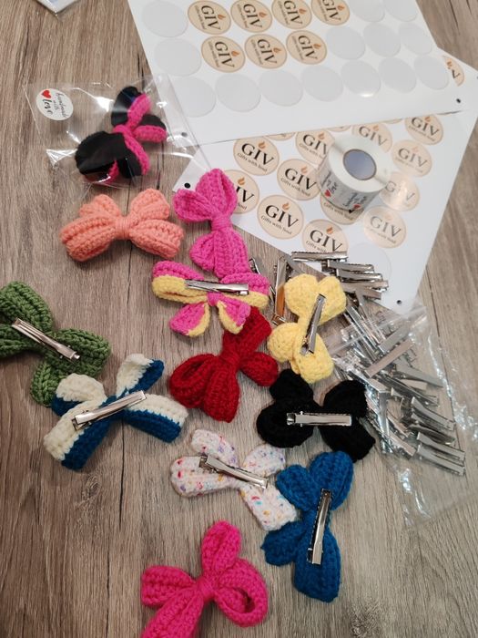Плетени панделки handmade, аксесоар за коса, подарък
