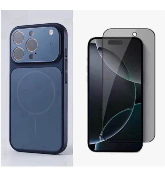 Husa MagsLens si Folie Sticla Privacy - Iphone 15/15 PRO/15 PRO MAX