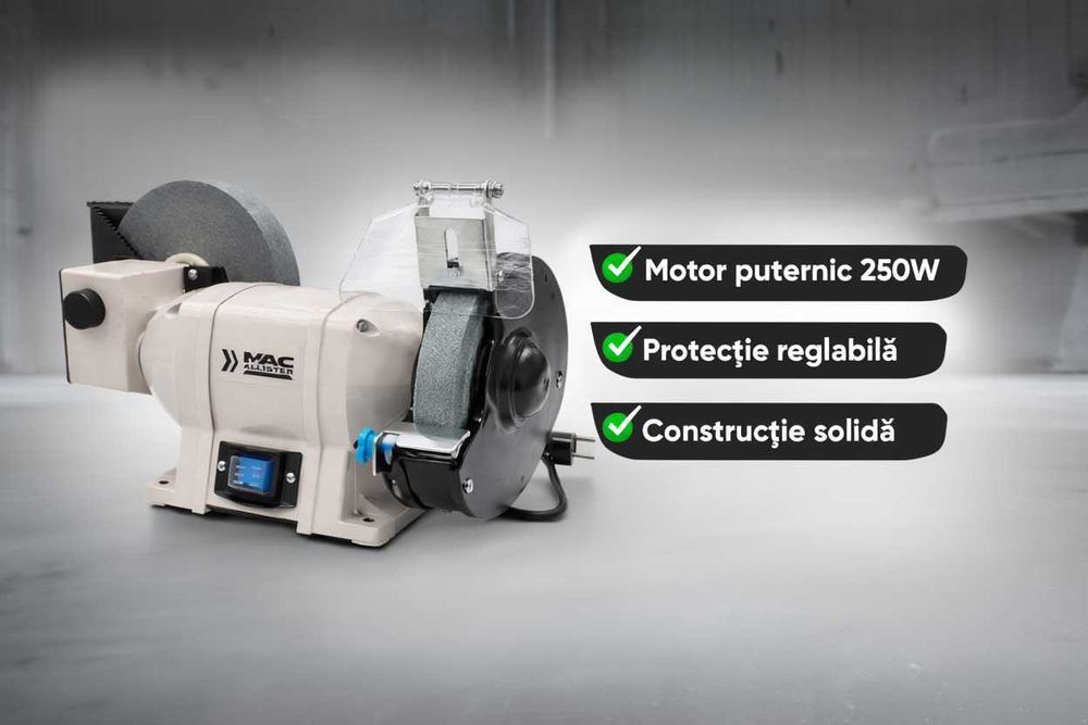 Polizor de banc 250W MAC ALLISTER pentru ascutire
