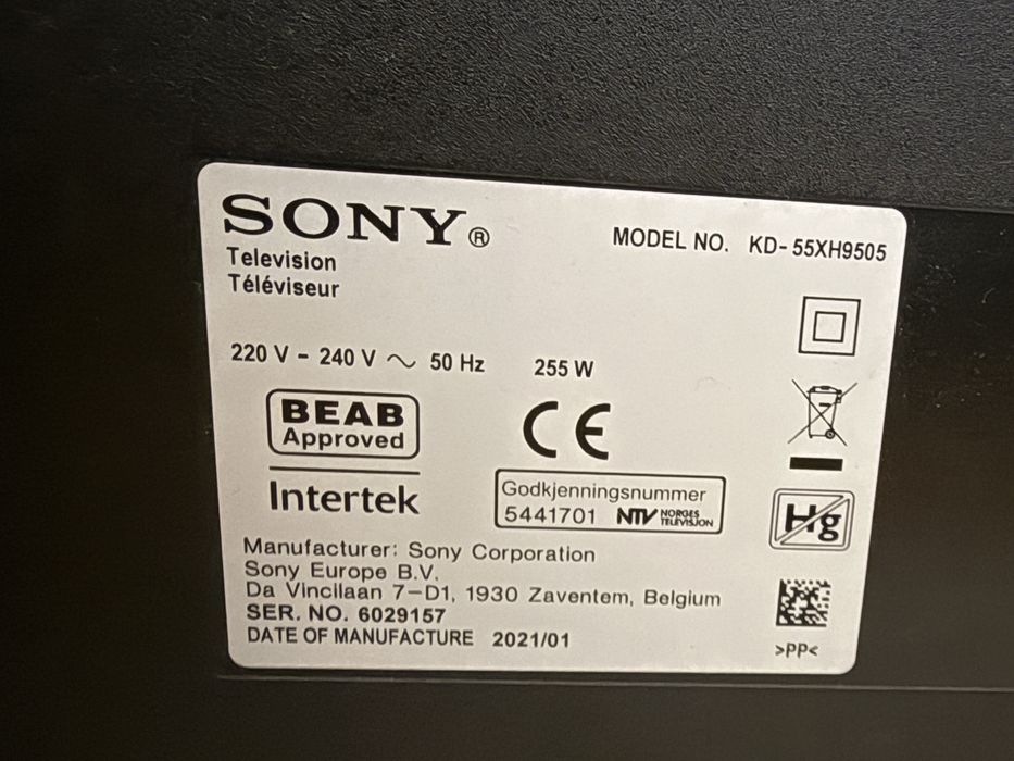 SONY  Телевизор 55 in  за резервни части.  части