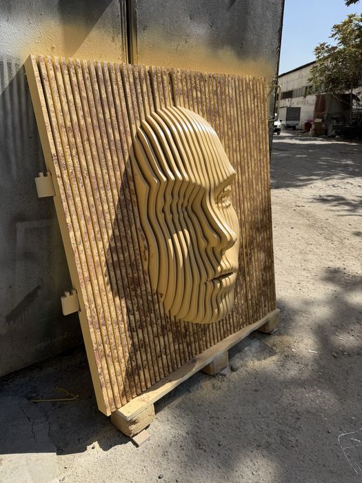 3D-панно “Лицо” из дерева | Арт-объект для интерьера, ручная работа