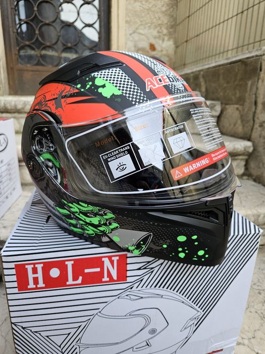 Casca ATV-Moto Full face cu ochelari integrați și bluetooth