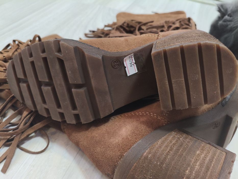 Натуральные сапоги замша Португалия