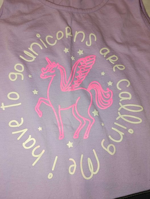 146/152 Лот потник в лилаво и къси дънкови панталонки