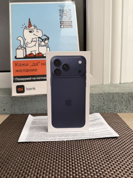 НОВ! 36М ГАР*ЛИЗИНГ* iPhone 17 Pro Max 256Gb Deep Blue НЕРАЗПЕЧАТАН