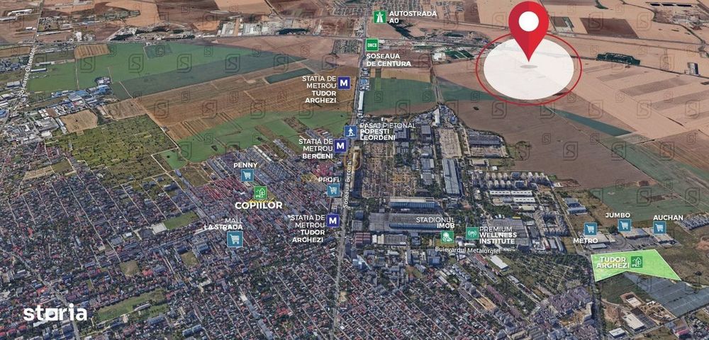 Teren intravilan 4.900 mp – zonă industriala - Jilava, Sos. de Centura