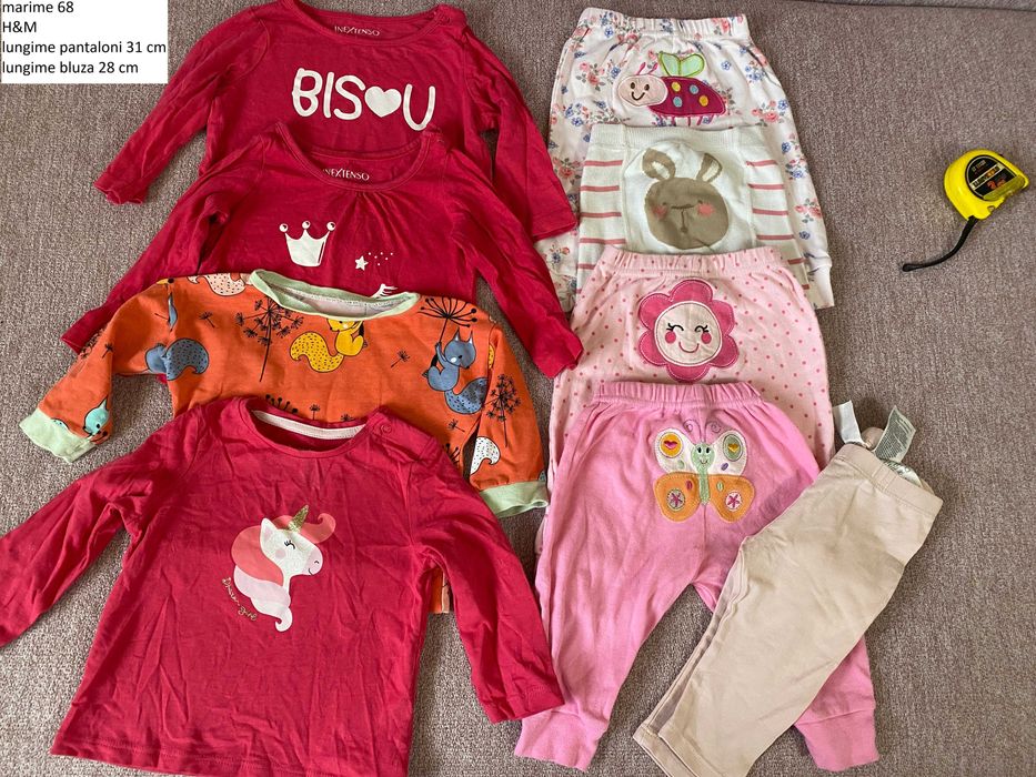 Lot bluza pantaloni bebe copii marime 68 sau 74 iarna primavara