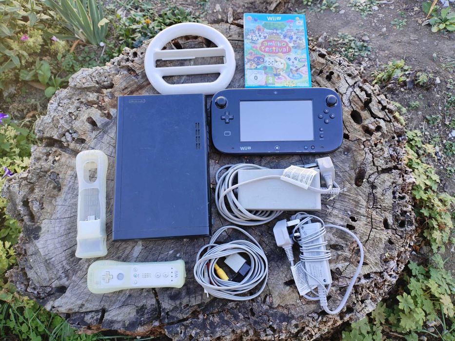 Nintendo Wii U, Пълен Комплект-Двете Конзоли,Захр. Кабели, Кабел за ТВ