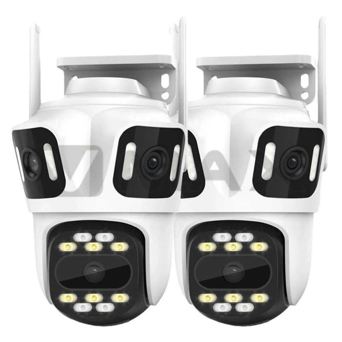 2 броя тройна камера с три обектива за външен монтаж - ICsee 9MP