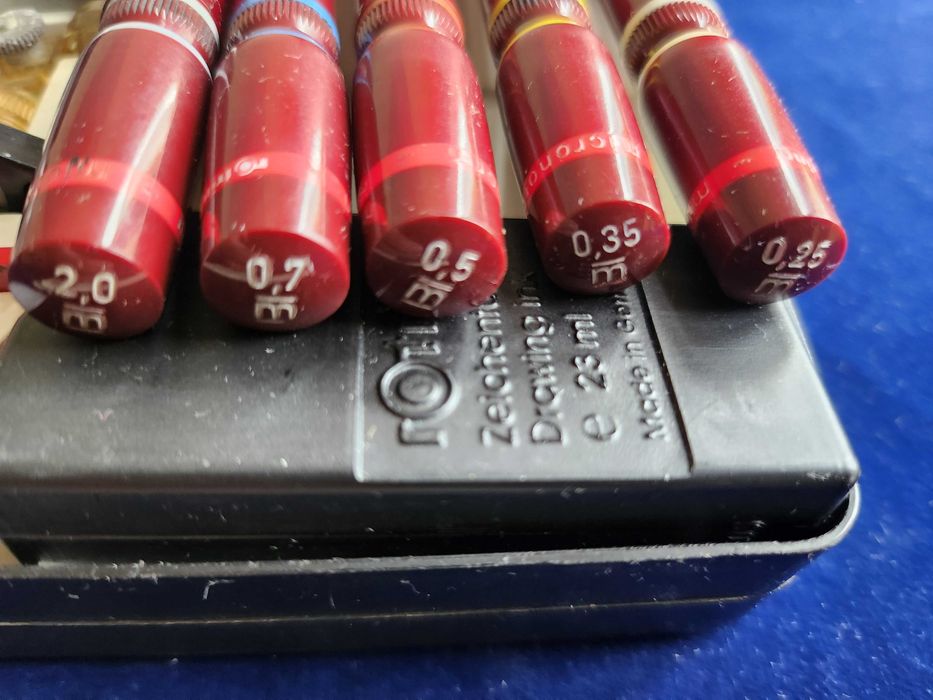 рапидографи немски Rotring Micronorm  025/035/050/070 +2,0мм, работещи