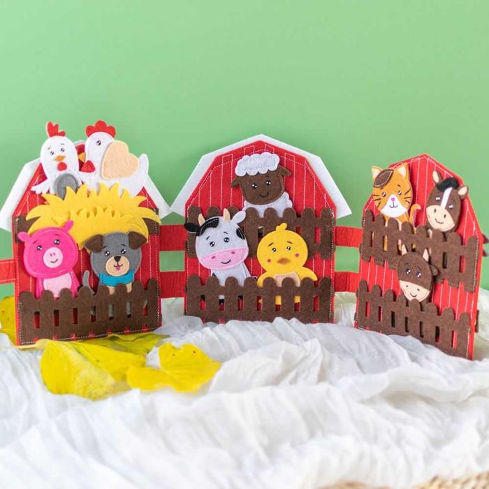 Set de Joacă Educativ din Fetru – „Ferma Animalelor”