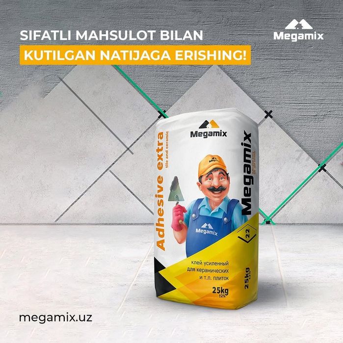 Megamix kafel va plitka kleyi