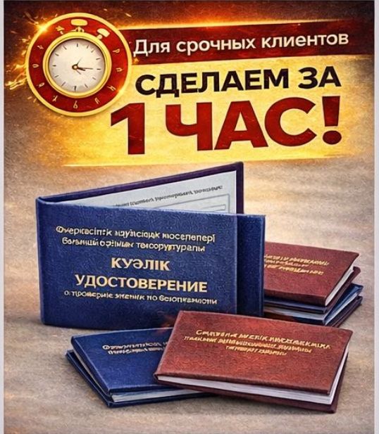 Удостоверения ПТМ, БиОТ, Электробезопасность - СРОЧНО от 5000 тг