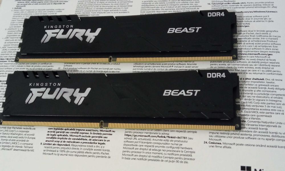 memorie ram Kingston FURY Beast 64GB (2x32GB) DDR4 3600MHz KF436C18BBK2/64 pentru desktop doua module dual channel