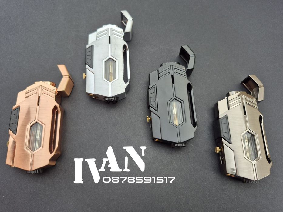 Запалка за пури с двоен джет Flabox  с вграден пънч за дупчене на пури