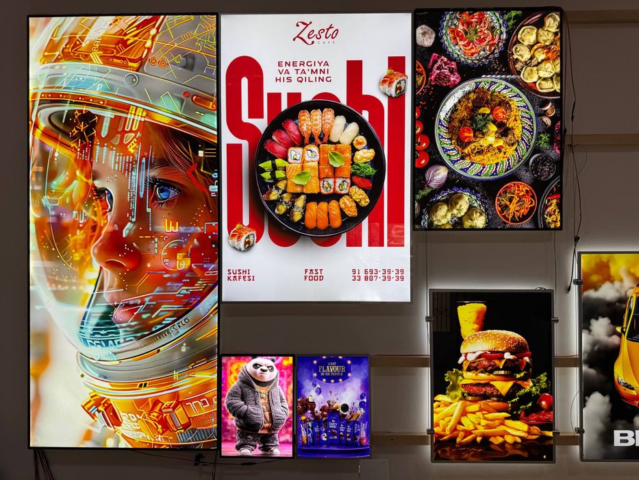 Ultra slim led lightbox  Optom narxlarda !!!