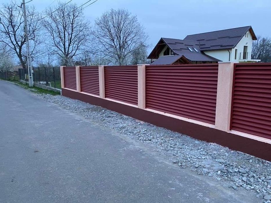 Garduri din panou stil jaluzele, din sipca metalica, tabla, plasa, BCA