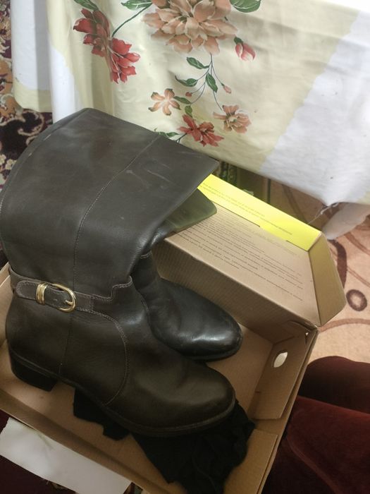 Сапоги димесизонные, кожанные