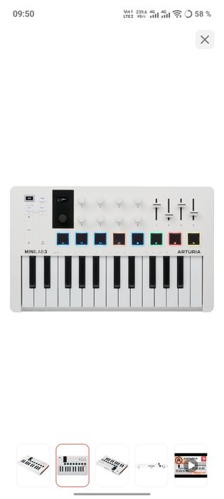 MIDI-клавиатура Arturia Minilab 3 . 
В отличном состоянии. Пользовалис