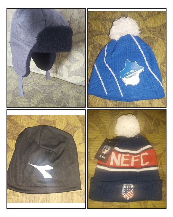 Зимни шапки NEFC, Diadora, на Hoffenheim и ушанка