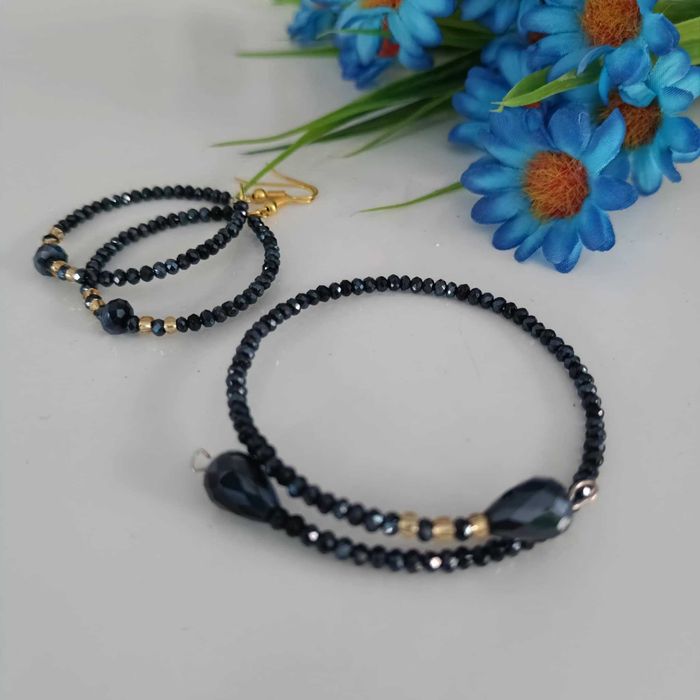 Комплект гривна и обеци