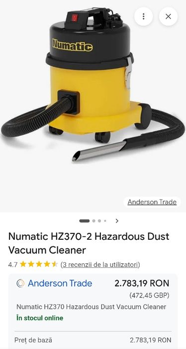 Aspirator profesional Numatic HZ370