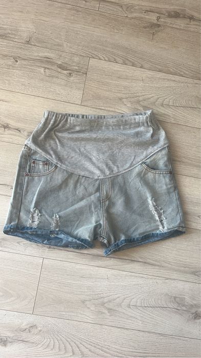 Pantaloni scurti denim pentru gravide