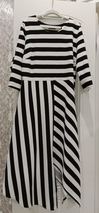 Платье зебра полосатый