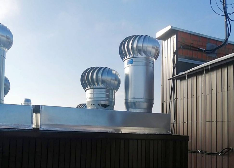 Установка вентиляции.