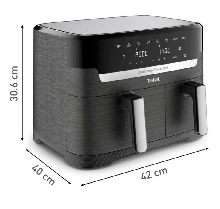 Vand, ieftin, Noua- Tefal Friteuza 8,3 L, 2700 wati,2 cuve, 8 programe