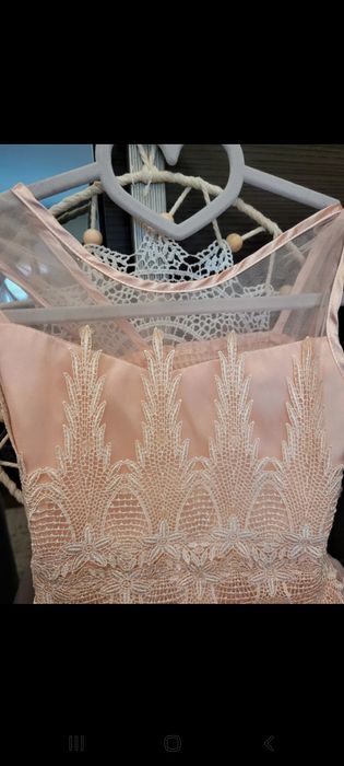 Rochie de ocazie fetite roz somon