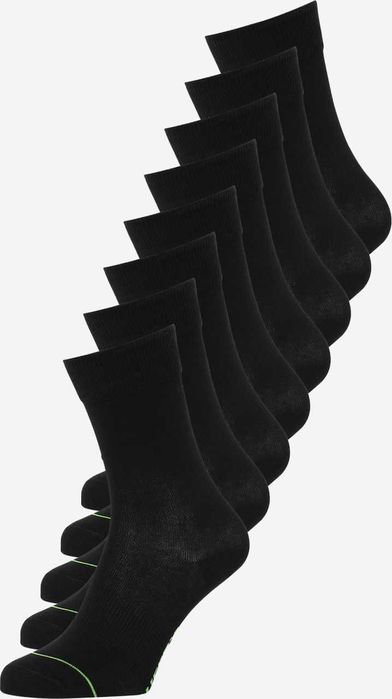 Комплект чорапи Cheerio, 8 бр, 80% памук, 17% полиамид, Черни, 39-40