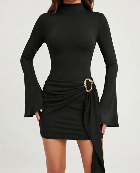 Черна къса рокля