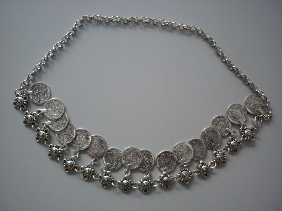 Накит за глава - етно диадема с пендари, имитация сребро