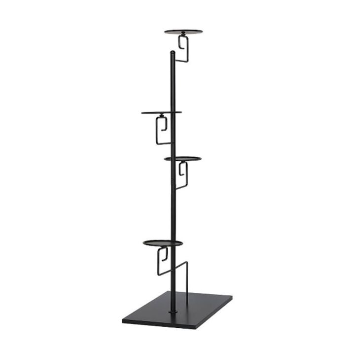 Метална поставка за цветя с 4 нива YPABMC1414BK-N