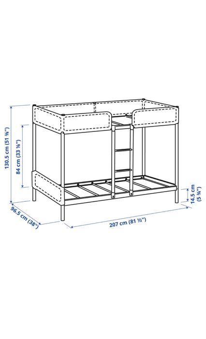 Pat metalic copii supraetajat